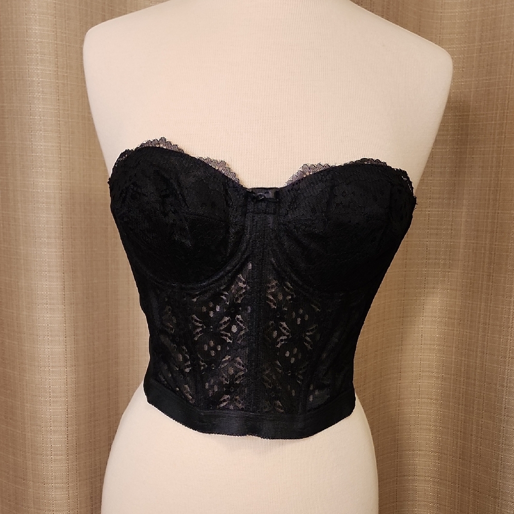 Sears Elegant Black Lace Bustier